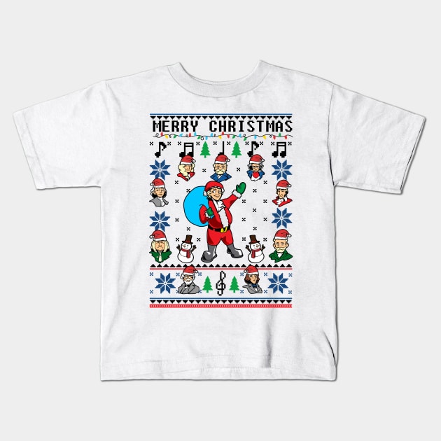 Classical Music Lover Christmas Sweater Kids T-Shirt by KsuAnn